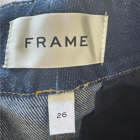 Frame Denim High-Rise Tapered Trouser Jeans Rinse Wash Size 26 NWT - Picture 8 of 8